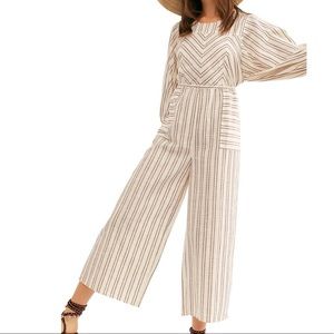 Free People Kenny Striped Jumpsuit NWT